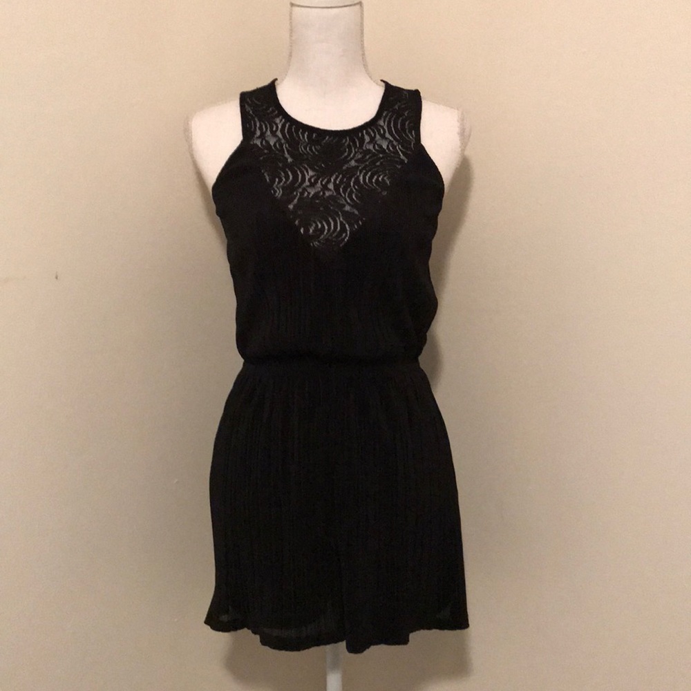 Black (some lace) Bebe Romper, Size Xtra Small
